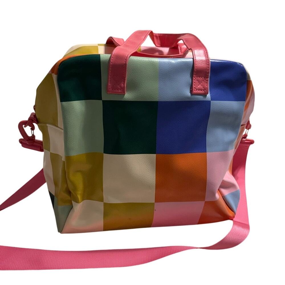 Talking Out of Turn TOOT Bold Checker Skate Bag Crossbody Water Resistent NWOT